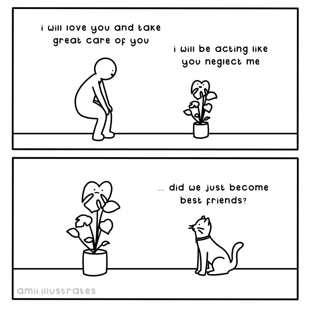 Funny 'Cats and Plants' Print - Amii Illustrates